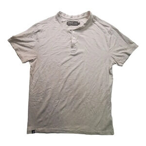 Kangol Men's Light Grey Henley Shirt Born British Casual Size G/L